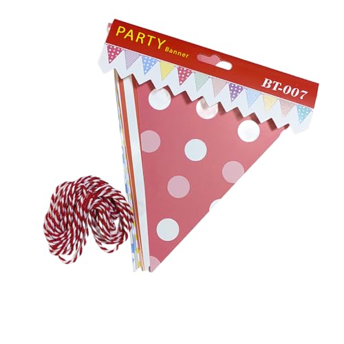 JTZYM 1–6 Set, 15 x 16,5 cm, mehrfarbig, bedruckt, dreieckige Flaggen, Wimpel, Flaggen, personalisierbar, für Geburtstag, Babyparty, Festival-Dekoration von JTZYM