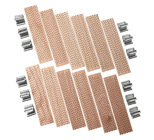 JTZYM 20 x 90 mm 5/10 Sets hohle große Holzdochte für die Kerzenherstellung mit Metalldochthalter, knisternde Holzdochte, rauchfreie Soja-Kerzendochte von JTZYM