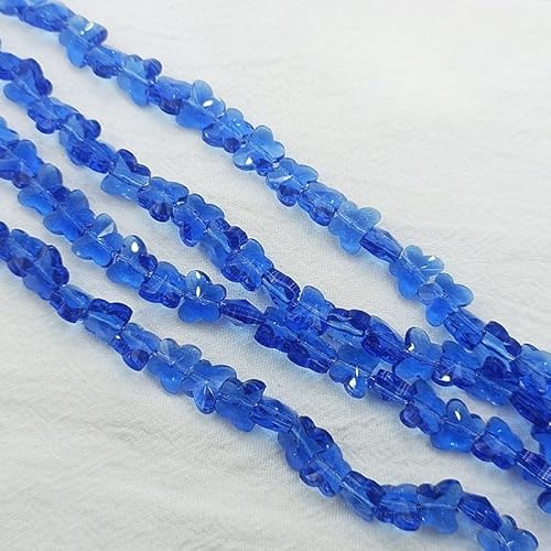 JTZYM 200–1000 Stück 10 mm Bunte Schmetterlings-Glasperlen, transparente galvanisierte DIY-Bastelperlen für die Herstellung von Schmuck, Armbändern und Halsketten von JTZYM