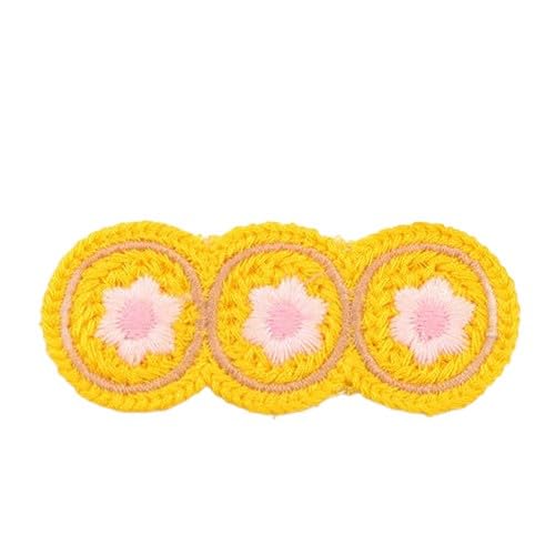 JTZYM 30 Stück 3 x 7,3 cm Blume kleine Häkelblume Patches Stickerei Patch Bügelapplikationen Chinesisch für Kleidung Nähen auf Patches für Jeans Jacke von JTZYM