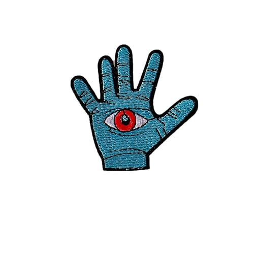 JTZYM 6–10 cm, 10 TEILE/SATZ, Evil Eyes Hand Pailletten Stickerei Patches für Kleidung Eisen auf Applikationen Patches Stickerei Patches für Kleidung von JTZYM