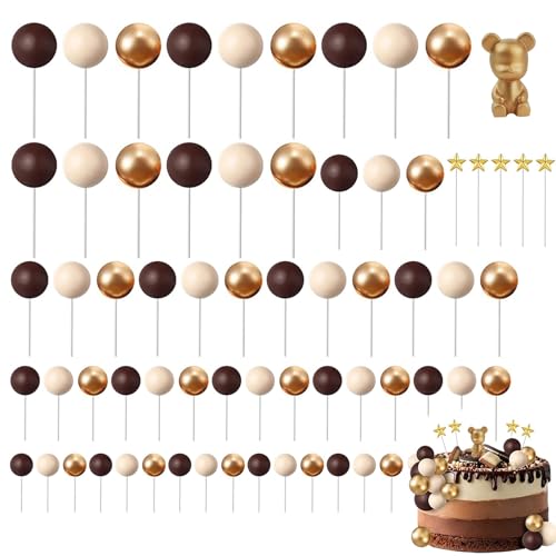 JUAEYIDDS Mini Ballons Tortendeko Kuchen Dekoration Ballons Topper Tortendeko Ballons Set Tortendeko Geburtstag Kugel Mini Ballons Cupcake Topper für Geburtstag Hochzeit Hochzeitstag Babyparty (B) von JUAEYIDDS