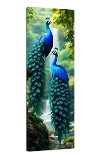 Diamond Painting Erwachsene Pfau Diamond Painting Feder Diamant Painting Bilder Anfänger, DIY 5D Diamant Kunst Malerei Kreuzstich Stickerei Set 100x300cm, für Deko Wohnzimmer, Mädchen Geschenke J1-40 von JUAIYOON