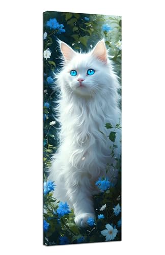 Diamond Painting Katze Diamond Painting Erwachsene Groß XXL 100x300cm,5D Diamant Painting Bilder Blume Diamond Painting Kinder,DIY Mosaikherstellung Bastelset für Haus Wanddeko,Geschenk für Frau J1-47 von JUAIYOON