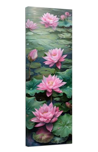 Diamond Painting Lotus Diamond Painting Erwachsene Groß XXL 40x120cm,5D Diamant Painting Bilder Lotusblatt Diamond Painting Kinder,DIY Mosaikherstellung Bastelset für Haus Wanddeko,Geschenk Frau J1-75 von JUAIYOON