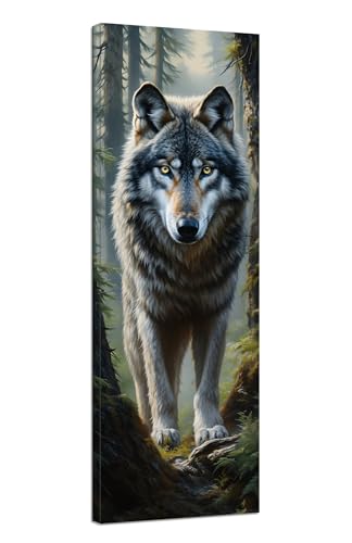 Diamond Painting Wald Diamond Painting Erwachsene Groß XXL 30X90cm, 5D Diamant Painting Bilder Wolf Diamond Painting Kinder, DIY Mosaikherstellung Bastelset für Haus Wanddeko, Geschenk für Frau J1-57 von JUAIYOON