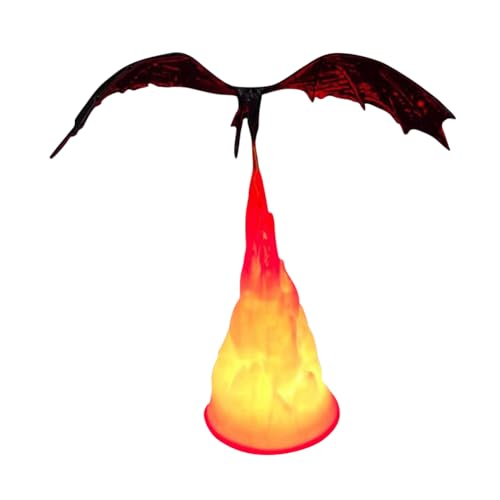 JUCHRZEY 3D-gedruckte Buchecke mit Drachenflamme, feuerspeiender Drache, Wyvern, Buchecke, dekorative Buchstützen, Bücherregal-Dekoration, Bücherwurm-Geschenk von JUCHRZEY