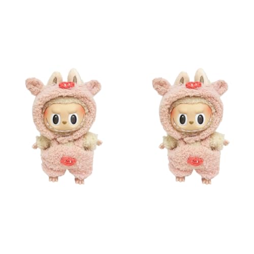 JUCHRZEY for Labubu 17 cm Puppenzubehör Mini Kawaii Puppe Kleidung Keine Puppe (rosa Schwein) von JUCHRZEY