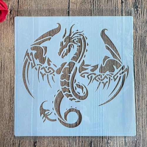 Drachen-Schablonen zum Basteln, 20 x 20 cm, Drachen-Schablonen zum Malen auf Holzwänden, Leinwand, Dekorationen, DIY-Projekte Drachen-Schablonen zum Basteln, 20 x 20 cm, Drachen-Schablonen zum Malen auf Holzwänden, Leinwand, Dekorationen, DIY-Projekte von JUDUOYANXIAN
