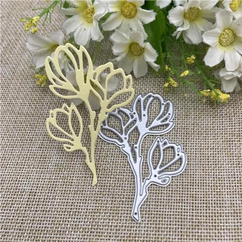 Metallschablonen für Kartenherstellung, 5,1 x 7,2 cm, Blumen, Spitzenhintergrund, Metall-Stanzformen für Scrapbooking, dekorative Prägung, Handarbeitsvorlage von JUDUOYANXIAN