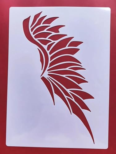 Schablonen zum Basteln, 21 x 29 cm, wiederverwendbar, Flügel-Schablonen-Set zum Malen auf Holz, Wand, Leinwand, Kunststoffschablone für Tür, Heimdekoration, Stil 1 Schablonen zum Basteln, 21 x 29 cm, wiederverwendbar, Flügel-Schablonen-Set zum Malen auf Holz, Wand, Leinwand, Kunststoffschablone für Tür, Heimdekoration, Stil 1 von JUDUOYANXIAN