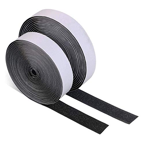 Klettband Selbstklebend,5m Doppelseitiges Klettverschluss Selbstklebend klebriges Hochleistungs-Klettband, Klettbänder für Stoff mit klebrigem Kleber auf der Rückseite,25mm Schwarz Klettband Selbstklebend,5m Doppelseitiges Klettverschluss Selbstklebend klebriges Hochleistungs-Klettband, Klettbänder für Stoff mit klebrigem Kleber auf der Rückseite,25mm Schwarz von JUHONNZ