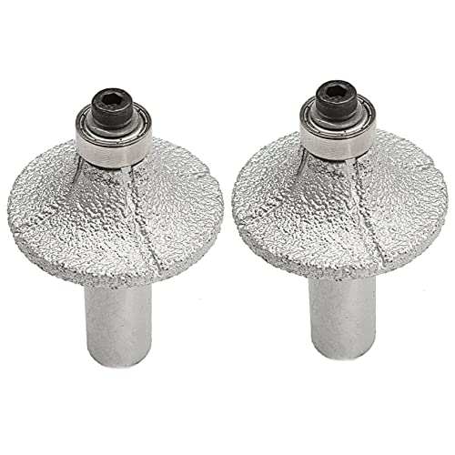 JUJNE 2 Stück 1/2 Diamond Router Bit Wheel Half Bullnose für Hand Profiler Marmor von JUJNE