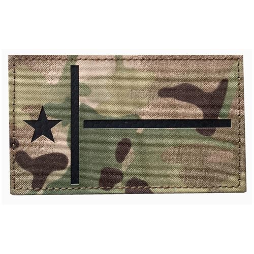 Big 5x3 Infrarot IR Texas Lone Star State Flag Fastener Patch Hook Fastener Backing (Camo) von JUJUPUPS