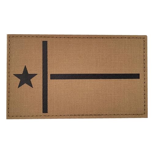 Big 5x3 Infrarot IR Texas Lone Star State Flag Fastener Patch Hook Fastener Backing (Coyote Brown Tan) von JUJUPUPS