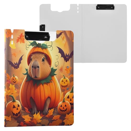 JUMBEAR Halloween Capybara Klemmbrett A4 mit Doppel-Clips, faltbares Klemmbrett mit Abdeckung, leichter persönlicher Organizer, geeignet für Krankenhaus, Büro, Schule, Geschäft, Klassenzimmer JUMBEAR Halloween Capybara Klemmbrett A4 mit Doppel-Clips, faltbares Klemmbrett mit Abdeckung, leichter persönlicher Organizer, geeignet für Krankenhaus, Büro, Schule, Geschäft, Klassenzimmer von JUMBEAR