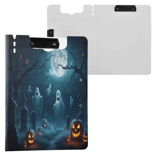 JUMBEAR Halloween-Friedhofsklemmbrett A4 mit Doppel-Clips, faltbares Klemmbrett mit Abdeckung, leichter persönlicher Organizer, geeignet für Krankenhaus, Büro, Schule, Geschäft, Klassenzimmer JUMBEAR Halloween-Friedhofsklemmbrett A4 mit Doppel-Clips, faltbares Klemmbrett mit Abdeckung, leichter persönlicher Organizer, geeignet für Krankenhaus, Büro, Schule, Geschäft, Klassenzimmer von JUMBEAR