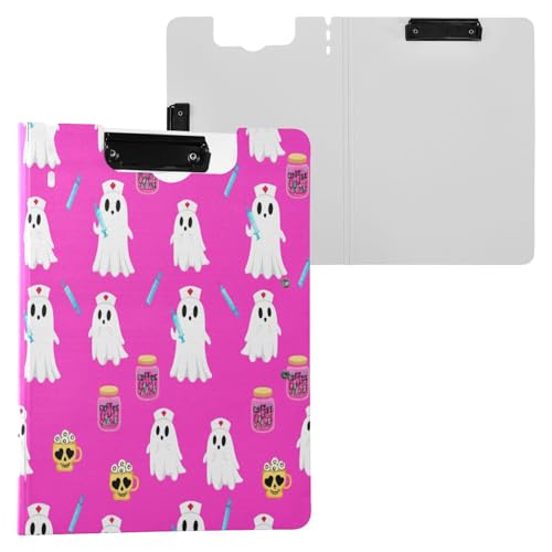 JUMBEAR Halloween-Geister-Klemmbrett A4 mit Doppel-Clips, faltbares Klemmbrett mit Abdeckung, leichter persönlicher Organizer, geeignet für Krankenhaus, Büro, Schule, Geschäft, Klassenzimmer JUMBEAR Halloween-Geister-Klemmbrett A4 mit Doppel-Clips, faltbares Klemmbrett mit Abdeckung, leichter persönlicher Organizer, geeignet für Krankenhaus, Büro, Schule, Geschäft, Klassenzimmer von JUMBEAR