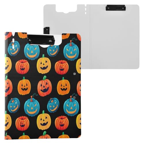 JUMBEAR Halloween-Kürbis-Klemmbrett A4 mit Doppel-Clips, faltbares Klemmbrett mit Abdeckung, leicht, persönlicher Organizer, geeignet für Krankenhaus, Büro, Schule, Geschäft, Klassenzimmer JUMBEAR Halloween-Kürbis-Klemmbrett A4 mit Doppel-Clips, faltbares Klemmbrett mit Abdeckung, leicht, persönlicher Organizer, geeignet für Krankenhaus, Büro, Schule, Geschäft, Klassenzimmer von JUMBEAR