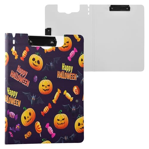 JUMBEAR Halloween-Kürbis-Klemmbrett A4 mit Doppel-Clips, faltbares Klemmbrett mit Abdeckung, leicht, persönlicher Organizer, geeignet für Krankenhaus, Büro, Schule, Geschäft, Klassenzimmer JUMBEAR Halloween-Kürbis-Klemmbrett A4 mit Doppel-Clips, faltbares Klemmbrett mit Abdeckung, leicht, persönlicher Organizer, geeignet für Krankenhaus, Büro, Schule, Geschäft, Klassenzimmer von JUMBEAR