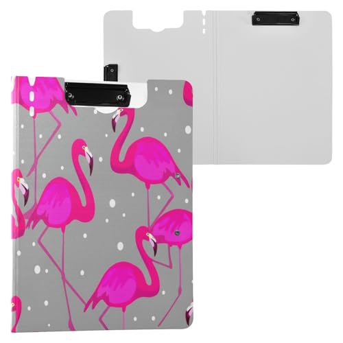 JUMBEAR Klemmbrett mit Flamingos, A4, mit doppelten Clips, faltbares Klemmbrett mit Abdeckung, leicht, persönlicher Organizer, geeignet für Krankenhaus, Büro, Schule, Geschäft, Klassenzimmer JUMBEAR Klemmbrett mit Flamingos, A4, mit doppelten Clips, faltbares Klemmbrett mit Abdeckung, leicht, persönlicher Organizer, geeignet für Krankenhaus, Büro, Schule, Geschäft, Klassenzimmer von JUMBEAR