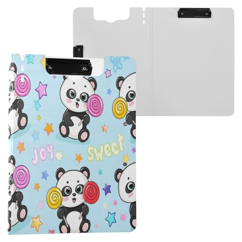 JUMBEAR Niedliche Pandas halten Lutscher-Klemmbrett A4 mit Doppel-Clips, faltbares Klemmbrett mit Abdeckung, leichter persönlicher Organizer, geeignet für Krankenhaus, Büro, Schule, Geschäft JUMBEAR Niedliche Pandas halten Lutscher-Klemmbrett A4 mit Doppel-Clips, faltbares Klemmbrett mit Abdeckung, leichter persönlicher Organizer, geeignet für Krankenhaus, Büro, Schule, Geschäft von JUMBEAR