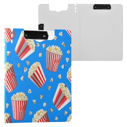 JUMBEAR Popcorn-Klemmbrett A4 mit Doppel-Clips, faltbares Klemmbrett mit Abdeckung, leicht, persönlicher Organizer, geeignet für Krankenhaus, Büro, Schule, Geschäft, Klassenzimmer JUMBEAR Popcorn-Klemmbrett A4 mit Doppel-Clips, faltbares Klemmbrett mit Abdeckung, leicht, persönlicher Organizer, geeignet für Krankenhaus, Büro, Schule, Geschäft, Klassenzimmer von JUMBEAR
