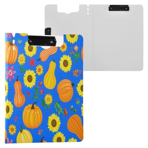 JUMBEAR Thanksgiving-Kürbis-Klemmbrett A4 mit Doppel-Clips, faltbares Klemmbrett mit Abdeckung, leichter persönlicher Organizer, geeignet für Krankenhaus, Büro, Schule, Geschäft, Klassenzimmer JUMBEAR Thanksgiving-Kürbis-Klemmbrett A4 mit Doppel-Clips, faltbares Klemmbrett mit Abdeckung, leichter persönlicher Organizer, geeignet für Krankenhaus, Büro, Schule, Geschäft, Klassenzimmer von JUMBEAR