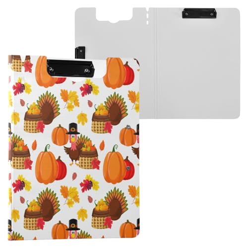 JUMBEAR Thanksgiving-Truthahn-Klemmbrett A4 mit Doppel-Clips, faltbares Klemmbrett mit Abdeckung, leicht, persönlicher Organizer, geeignet für Krankenhaus, Büro, Schule, Geschäft, Klassenzimmer JUMBEAR Thanksgiving-Truthahn-Klemmbrett A4 mit Doppel-Clips, faltbares Klemmbrett mit Abdeckung, leicht, persönlicher Organizer, geeignet für Krankenhaus, Büro, Schule, Geschäft, Klassenzimmer von JUMBEAR
