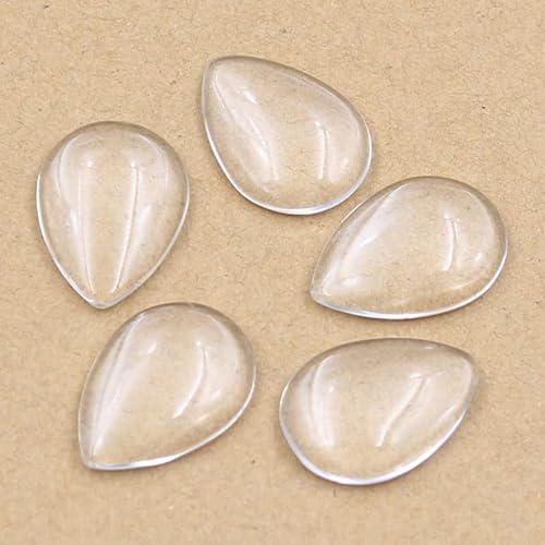 Konvexes Wassertropfenglas mit flachem Boden, 10 x 14 mm, 13 x 18 mm, 18 x 25 mm, 20 x 30 mm, Wassertropfen, flache Rückseite, klares Glas-Cabochon, Promotion-DIY-Schmuck, 8–50 Stück ( Size : 18x25mm von JUMELA