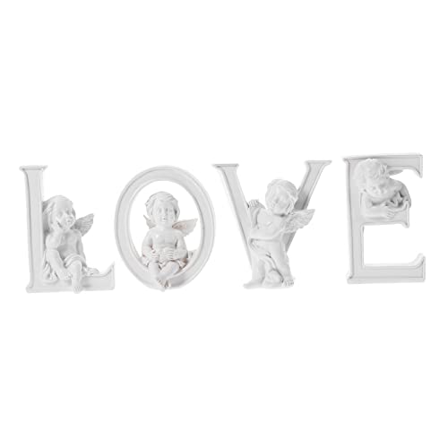 JUMPLAWN 1 Set Valentinstag Ornamente Harz Liebe Buchstaben Statue Ornament Hochzeit Dekore von JUMPLAWN