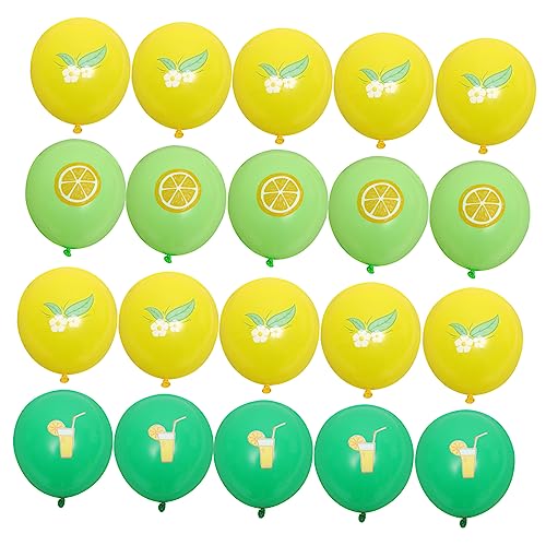 JUMPLAWN 24 Stück Zitronenfruchtballon Große Ballons Ballonbogen Set Ballonbogen Set Leuchtballons Gänseblümchenballons Zitronenballons Klare Ballons Bogenballons Kulisse Ballonemulsion von JUMPLAWN