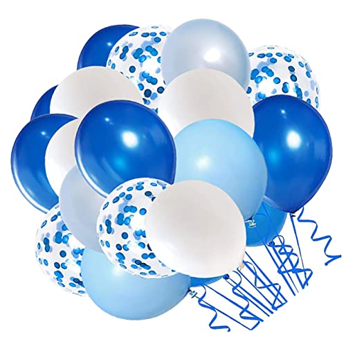 JUMPLAWN Blaues Konfetti Latexballon Für Hochzeitsdekoration Jubiläumsfeiern Und Babypartys Luftballons Verschiedenen Für Festliche Anlässe von JUMPLAWN