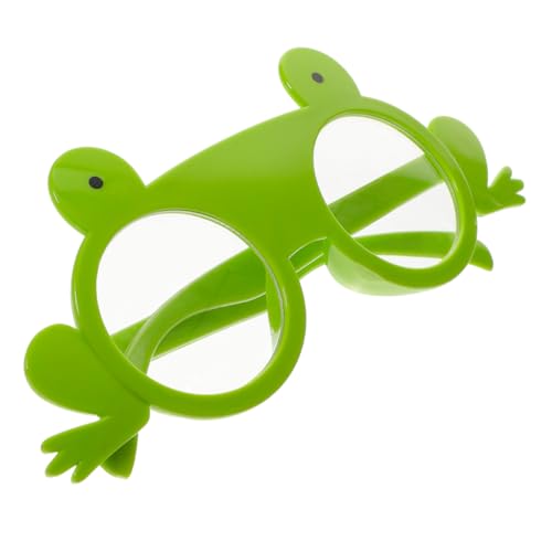 JUMPLAWN Kinderfroschbrille Sommer-Geburtstagsgläser herz für partyzubehör frosch brille Comedy-Brille hawaiianische lustige Brille Plastik Green von JUMPLAWN