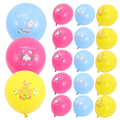 JUMPLAWN Osterballons Bunte Latexballons Mit Cartoon Motiven Dekoration Für Osterpartys Und Fotorequisiten von JUMPLAWN