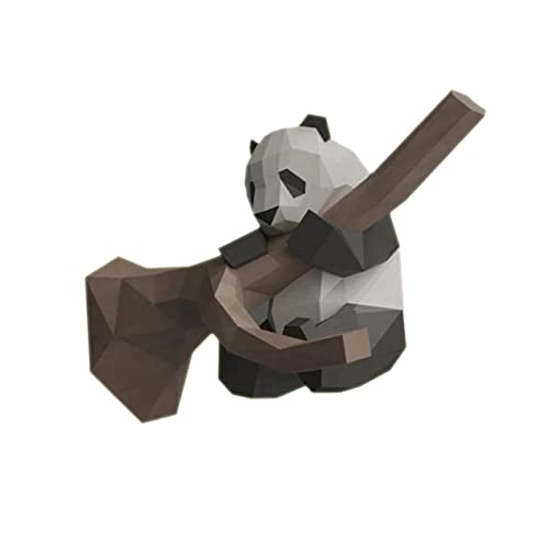 JUMPLAWN Panda Im Baum 3D Stereoskopisches Papier Modell DIY Handgeschöpftes Formpapier Dekoration Ornamente Spielzeug Geometrisches Origami (kartenpapier) von JUMPLAWN