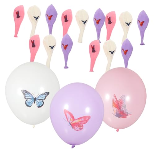 JUMPLAWN Schmetterling Luftballons Latex Geburtstagsballons Für Kinderparty Schmetterlingsthema Dekoration Partyballons Für Geburtstagsfeiern Und Festlichkeiten von JUMPLAWN