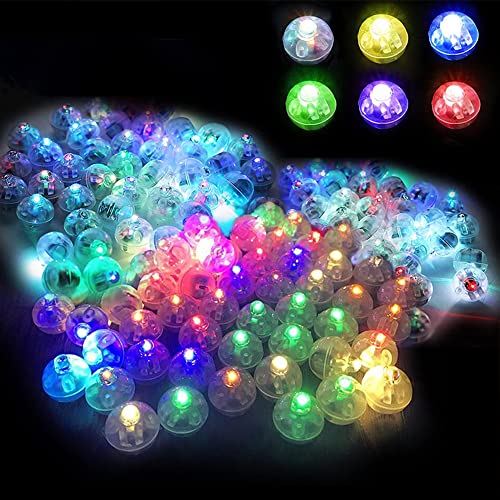 100PCS Kleine Lampe LED Flash Ballon Lights, Laternen Licht Flash Ball Lampe, lange Standby-Zeit für Laternenlicht, Dekoration für Weihnachten, Halloween (zufällige Farbe) von JUMRHFAN