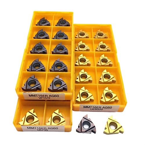 JUN-STORE CNC Carbide Schneidgewindeeinsatz Schlitzgewindeeinsatz SENMIAO-TH (Winkel MMT16ER AG55 US735, Einführbreite (mm) 100 Stück) von JUN-STORE