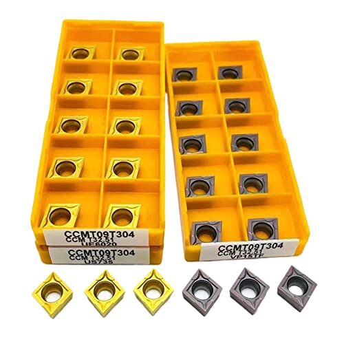 JUN-STORE Hartmetall-Drehwerkzeug, CNC-Drehwerkzeug, SENMIAO-TH Drehwerkzeug (Winkel:CCMT060204 UE6020, Schaftdurchmesser:20pcs) von JUN-STORE