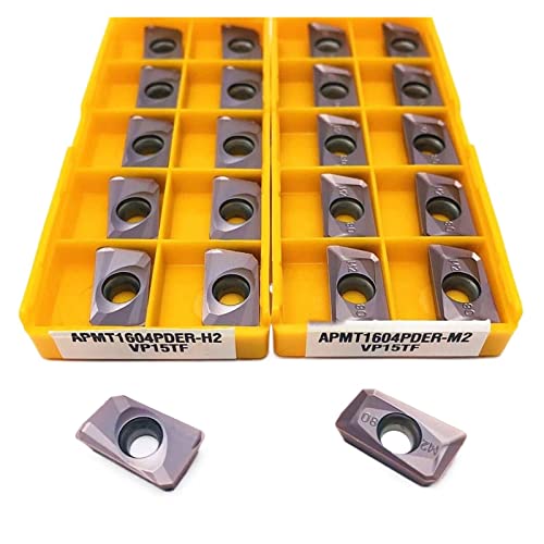 JUN-STORE Hartmetall-Drehwerkzeug, CNC-Fräswerkzeug, SENMIAO-TH Fräswerkzeug (Winkel:APMT1604 M2 VP15TF, Schaftdurchmesser:100pcs) von JUN-STORE