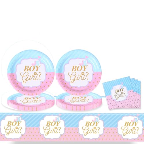 Partygeschirr Set, Partygeschirr, Party Zubehör Party Dekoration Kindergeburtstag Deko, für Kinder Geburtstagsfeier Deko Tisch Geburtstag Set für Kinder Mädchen Jungen (boy or girl) von JUNBAOYYDS