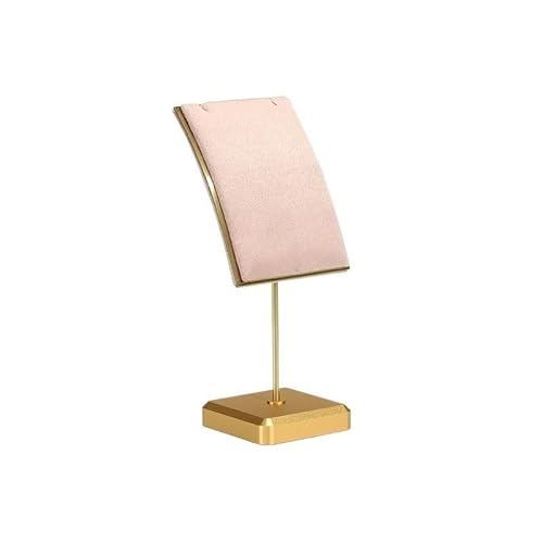 JUNCHENG1008 Schmuckständer Halskette Schmuck Display Rack Anhänger Schaufenster Display Requisiten Display Rack Metall Display Stand Schmuckständer(Pink,Mittel) von JUNCHENG1008