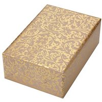 JUNG SCHÖNER VERPACKEN Geschenkpapier Brokat gold, 50,0 m von JUNG SCHÖNER VERPACKEN