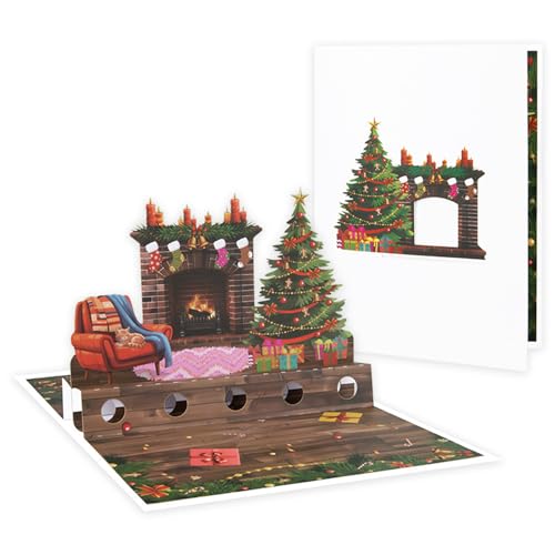 JUNNASALIKER 3D Weihnachtsgrußkarten Sammlung Elegante Festival Szene 3D Weihnachtskarten Für Feiertagsgeschenke Und Dekoration von JUNNASALIKER