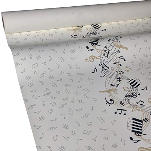 JUNOPAX 50m x 0,75m Papiertischdecke Musik von JUNOPAX