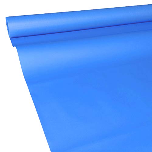 JUNOPAX Papiertischdecke 50m x 0,75m blau, nass- und wischfest von JUNOPAX