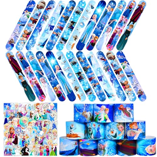 JUUFLA 86 PCS Cartoon Slap Bands for Christmas Party Party Bag Fillers (Frozen) von JUUFLA