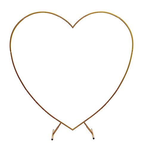 Heart Arch,Gold Metall Arch Kit, Hochzeit Herz Bogen stehen, Liebe Säule Bogen Rahmen für Hochzeit, Braut, Valentinstag, Verlobung und Geburtstag Party Supplies. von JUUTALK