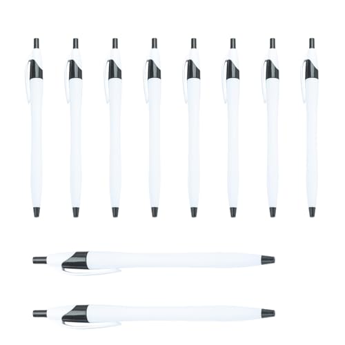 JUYAXIN 10 Stück/Set 1,0 mm Ölschreiber, einziehbarer Kugelschreiber, glattes Schreiben, Schule, Bürobedarf für Lehrer von JUYAXIN